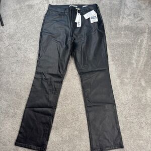 NEW Code Bleu Women's 12 Chelsea Classic Straight Black Coated Jeans